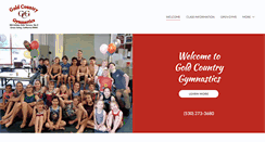 Desktop Screenshot of goldcountrygymnastics.com