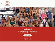 Tablet Screenshot of goldcountrygymnastics.com
